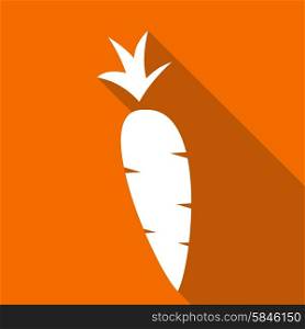 Carrot Icon with a long shadow