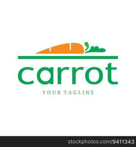 Carrot Illustration Creative Design Carrot Agricultural Product Logo Icon, Carrot Processing, Farmers Market, Vector