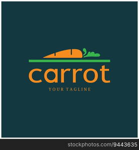 Carrot Illustration Creative Design Carrot Agricultural Product Logo Icon, Carrot Processing, Farmers Market, Vector