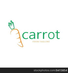 Carrot Illustration Creative Design Carrot Agricultural Product Logo Icon, Carrot Processing,vegan food, Farmers Market,Vector