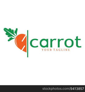 Carrot Illustration Creative Design Carrot Agricultural Product Logo Icon, Carrot Processing,vegan food, Farmers Market,Vector