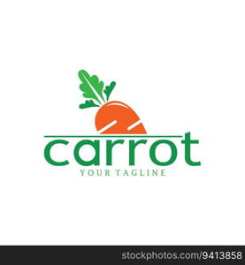 Carrot Illustration Creative Design Carrot Agricultural Product Logo Icon, Carrot Processing,vegan food, Farmers Market,Vector