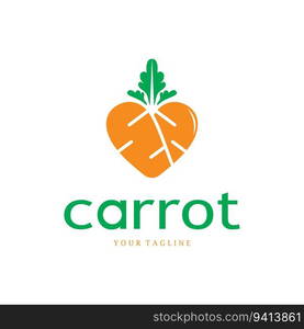 Carrot Illustration Creative Design Carrot Agricultural Product Logo Icon, Carrot Processing,vegan food, Farmers Market,Vector