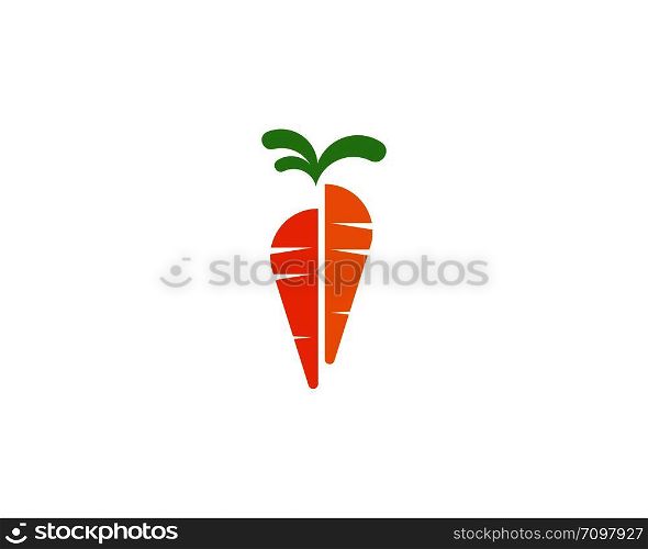 carrot ilustration logo vector template