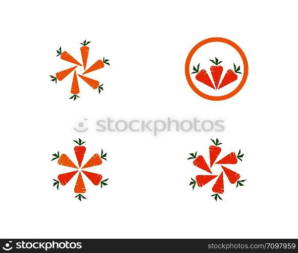 carrot ilustration logo vector template