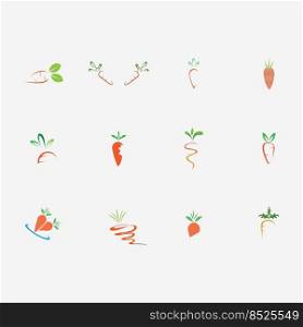 carrot logo collection design illustration template - vector
