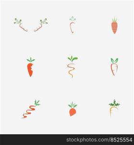 carrot logo collection design illustration template - vector