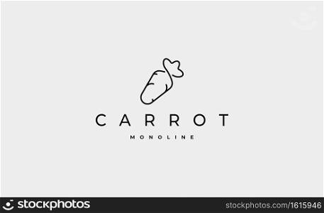 Carrot Logo Design Vector Icon Illustration