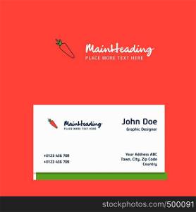 Carrot logo Design with business card template. Elegant corporate identity. - Vector