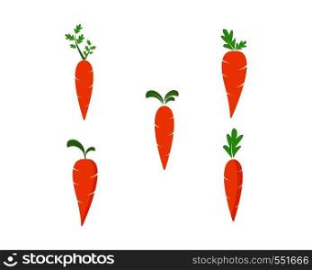 carrot logo icon vector illustration design template