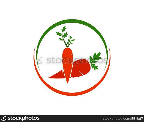 carrot logo icon vector illustration design template