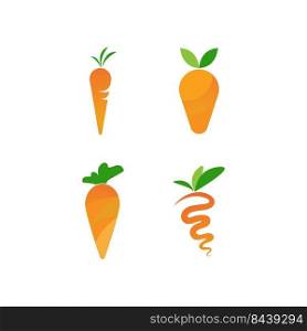 Carrot logo vector icon illustration design