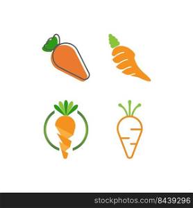 Carrot logo vector icon illustration design