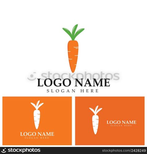 Carrot logo vector icon illustration design template