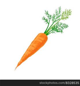 carrot plant cartoon. vegetable harvest, soil agriculture, organic garden, green healthy food carrot plant vector illustration. carrot plant cartoon vector illustration