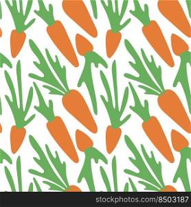 Carrot seamless pattern. Vector illustration. Simple vegetables background.. Carrot seamless pattern. Vector illustration. Simple vegetables background