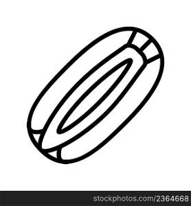 carrot seed line icon vector. carrot seed sign. isolated contour symbol black illustration. carrot seed line icon vector illustration