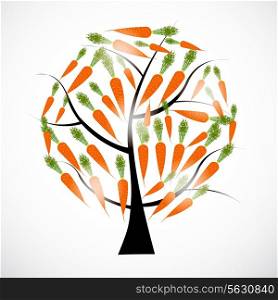 carrot tree vector illustration isolated on white background