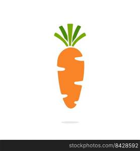 Carrot Vector Orange carrot design Easter Bunny Food Isolated on white background.