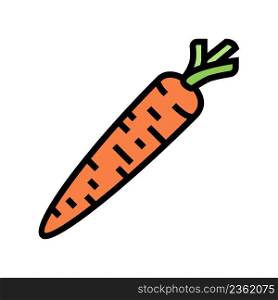 carrot vegetable color icon vector. carrot vegetable sign. isolated symbol illustration. carrot vegetable color icon vector illustration