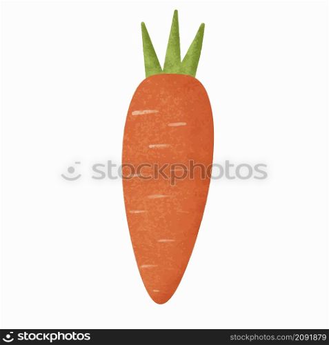 Carrot vegetable flat illustration on white background vector illustration. Clipart design element.. Carrot vegetable flat illustration on white background vector illustration.