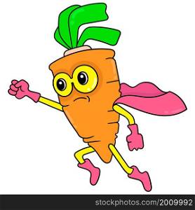 carrot vegetable superhero is nutritious