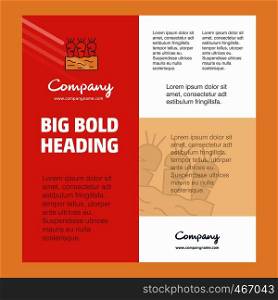 Carrots farm Business Company Poster Template. with place for text and images. vector background