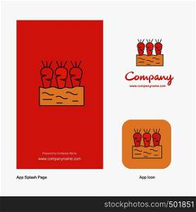 Carrots farm Company Logo App Icon and Splash Page Design. Creative Business App Design Elements