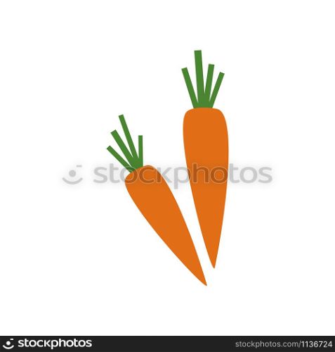 Carrots vector icon isolated on white background