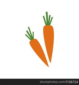 Carrots vector icon isolated on white background