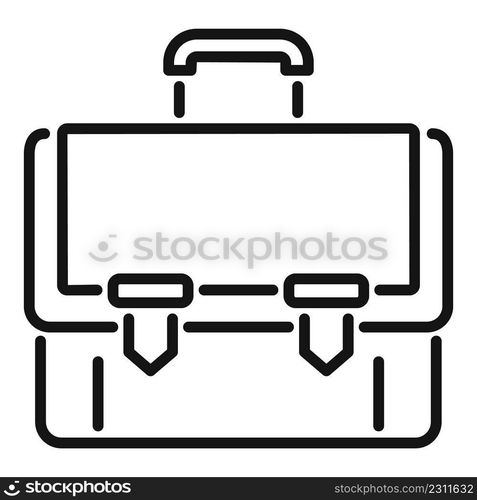 Carry briefcase icon outline vector. Work bag. Leather portfolio. Carry briefcase icon outline vector. Work bag