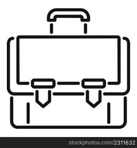 Carry briefcase icon outline vector. Work bag. Leather portfolio. Carry briefcase icon outline vector. Work bag