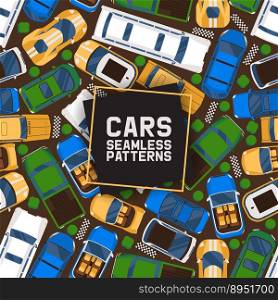 Cars seamless pattern car vector image