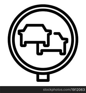 Cars sign icon outline vector. Car traffic. Street road. Cars sign icon outline vector. Car traffic