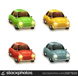 Cars, vector icons set
