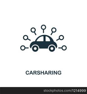 Carsharing icon. Premium style design from public transport collection. UX and UI. Pixel perfect carsharing icon for web design, apps, software, printing usage.. Carsharing icon. Premium style design from public transport icon collection. UI and UX. Pixel perfect Carsharing icon for web design, apps, software, print usage.