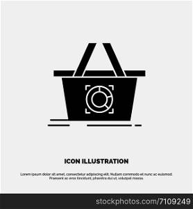 Cart, Add To Cart, Basket, Shopping solid Glyph Icon vector