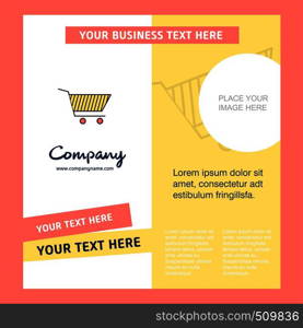 Cart Company Brochure Template. Vector Busienss Template