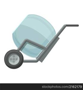 Cart concrete mixer icon cartoon vector. Cement truck. Construction machine. Cart concrete mixer icon cartoon vector. Cement truck