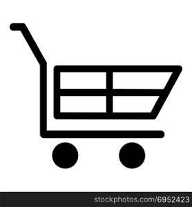 Cart for shopping vector illustration icon black color vector illustration isolated