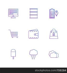 cart , ice cream , bag , wallet , drum , cloud , eviroment , ice lolly , icon, vector, design,  flat,  collection, style, creative,  icons