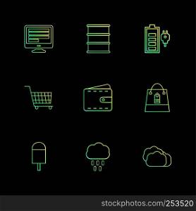 cart , ice cream , bag , wallet , drum , cloud , eviroment , ice lolly , icon, vector, design, flat, collection, style, creative, icons
