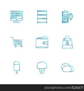 cart , ice cream , bag , wallet , drum , cloud , eviroment , ice lolly , icon, vector, design, flat, collection, style, creative, icons