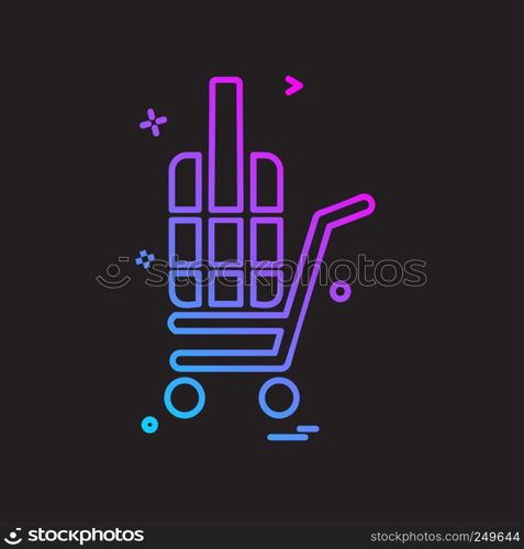 Cart icon design vector