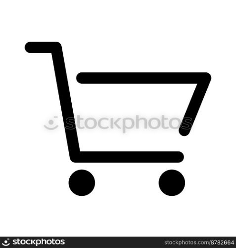 Cart icon line isolated on white background. Black flat thin icon on modern outline style. Linear symbol and editable stroke. Simple and pixel perfect stroke vector illustration.