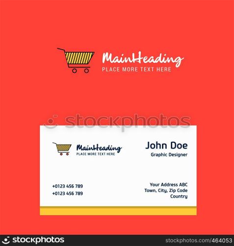 Cart logo Design with business card template. Elegant corporate identity. - Vector