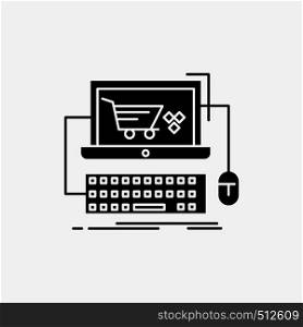 Cart, online, shop, store, game Glyph Icon. Vector isolated illustration. Vector EPS10 Abstract Template background
