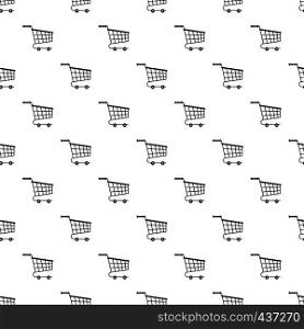 Cart pattern seamless in simple style vector illustration. Cart pattern vector