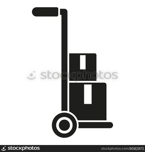 Cart retail box icon simple vector. Parcel product. Service shop. Cart retail box icon simple vector. Parcel product