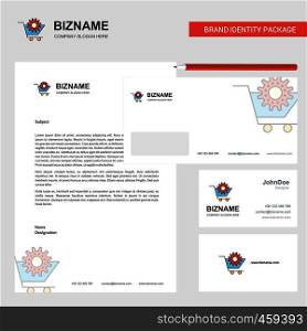 Cart setting Business Letterhead, Envelope and visiting Card Design vector template